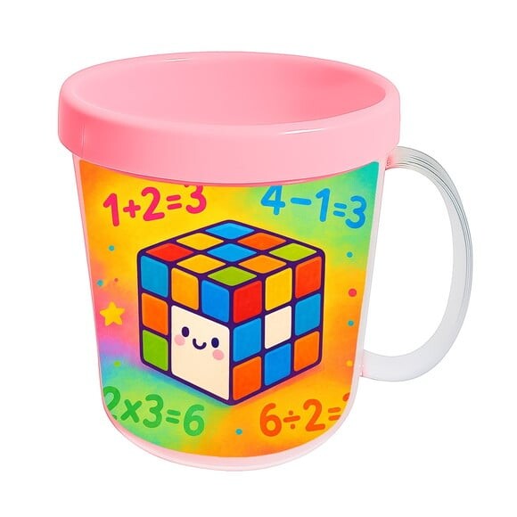 Caneca Acrílica Infantil Personalizada Cubo Mágico