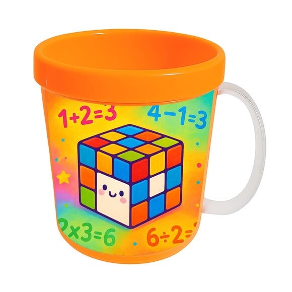 Caneca Acrílica Infantil Personalizada Cubo Mágico