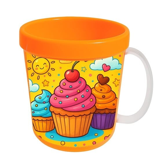 Caneca Acrílica Infantil Personalizada Cupcakes