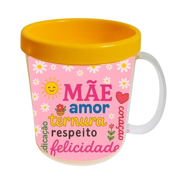 Caneca Acrílica Infantil Personalizada Dia das Mães