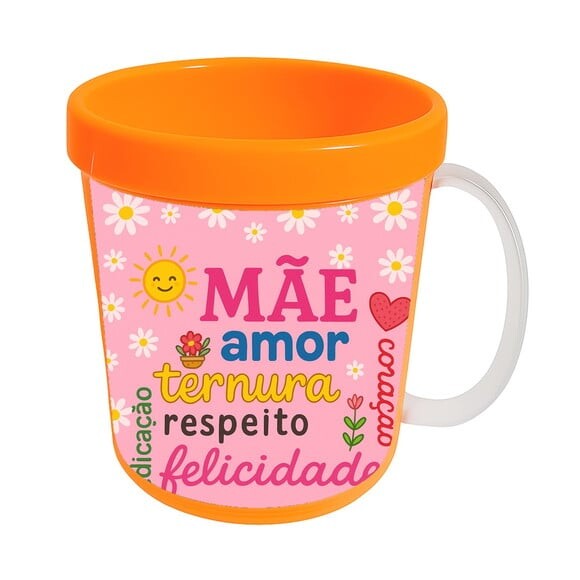 Caneca Acrílica Infantil Personalizada Dia das Mães