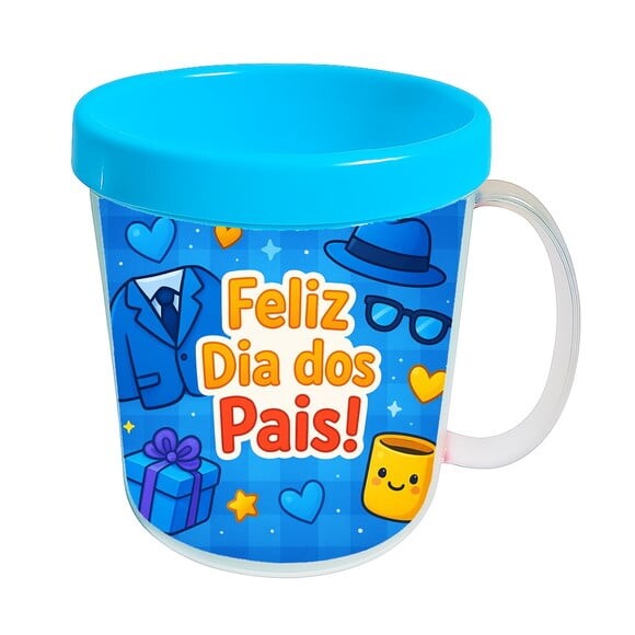 Caneca Acrílica Infantil Personalizada Dia dos Pais