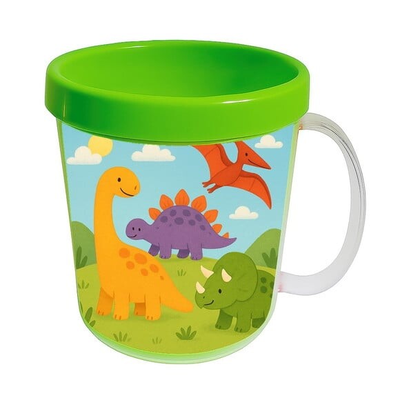 Caneca Acrílica Infantil Personalizada Dinossauros