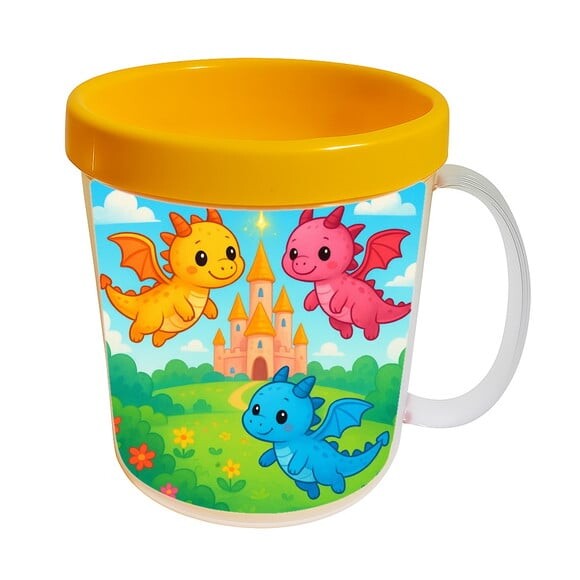 Caneca Acrílica Infantil Personalizada Dragões