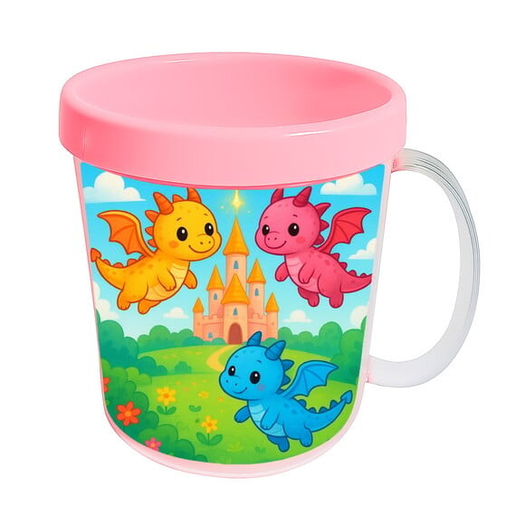 Caneca Acrílica Infantil Personalizada Dragões