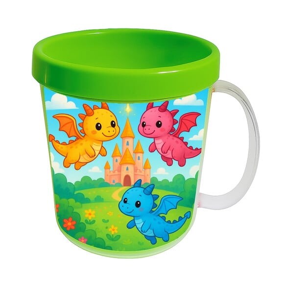 Caneca Acrílica Infantil Personalizada Dragões