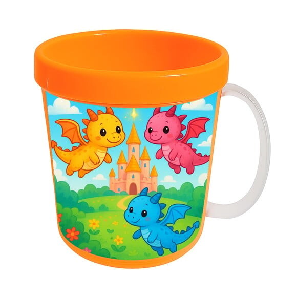 Caneca Acrílica Infantil Personalizada Dragões
