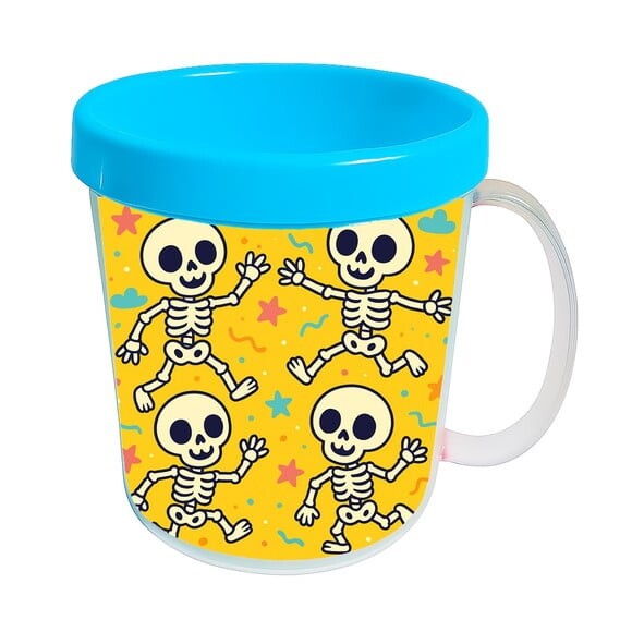 Caneca Acrílica Infantil Personalizada Esqueletinhos Kids