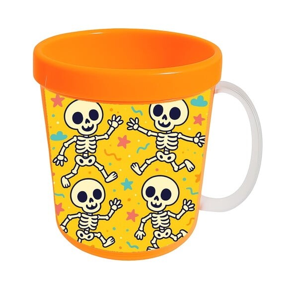 Caneca Acrílica Infantil Personalizada Esqueletinhos Kids