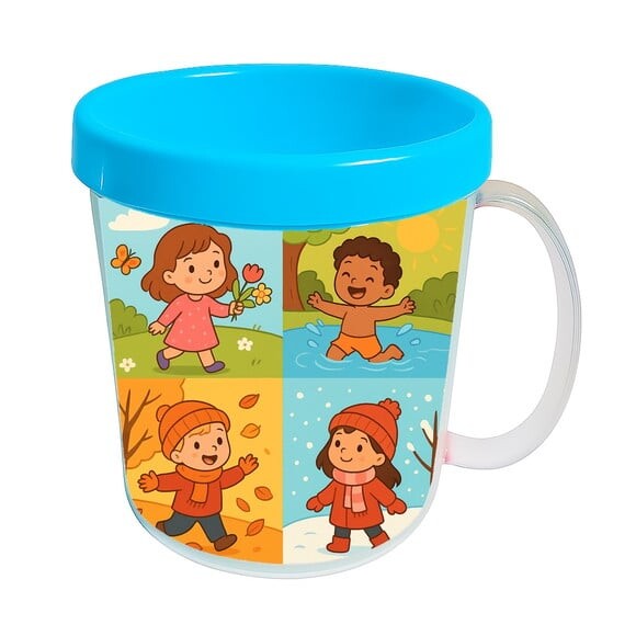Caneca Acrílica Infantil Personalizada Estações do Ano