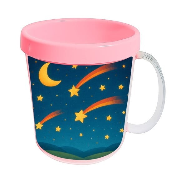 Caneca Acrílica Infantil Personalizada Estrelas Cadentes