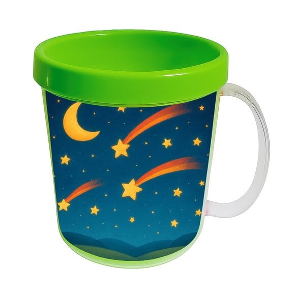 Caneca Acrílica Infantil Personalizada Estrelas Cadentes
