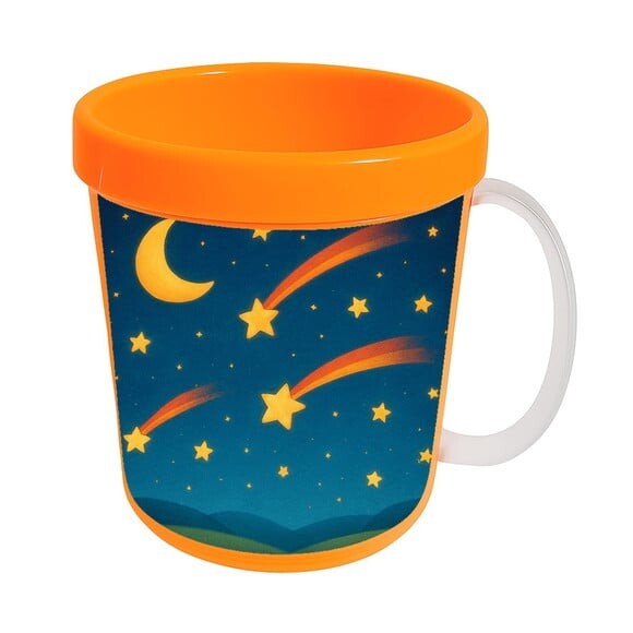 Caneca Acrílica Infantil Personalizada Estrelas Cadentes