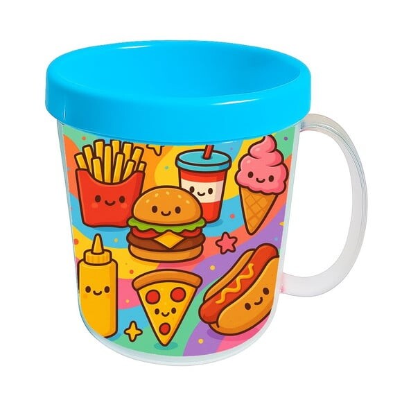 Caneca Acrílica Infantil Personalizada Fast Food