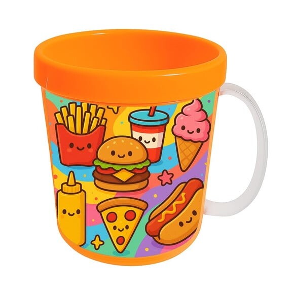 Caneca Acrílica Infantil Personalizada Fast Food