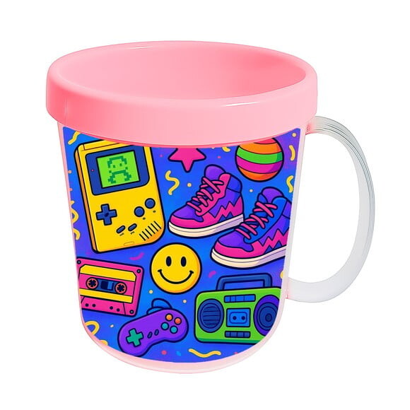 Caneca Acrílica Infantil Personalizada Festa Anos 90