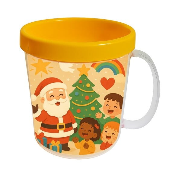 Caneca Acrílica Infantil Personalizada Feliz Natal