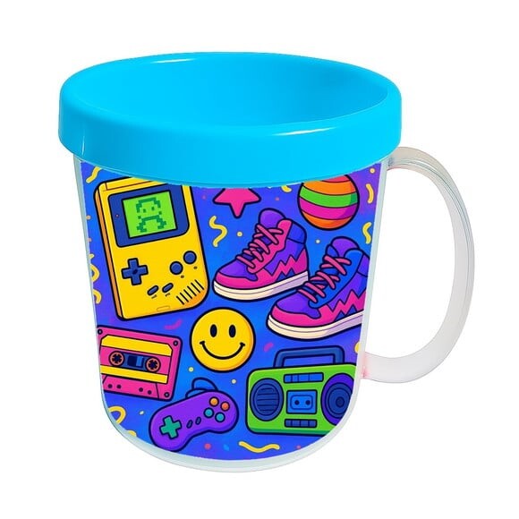Caneca Acrílica Infantil Personalizada Festa Anos 90