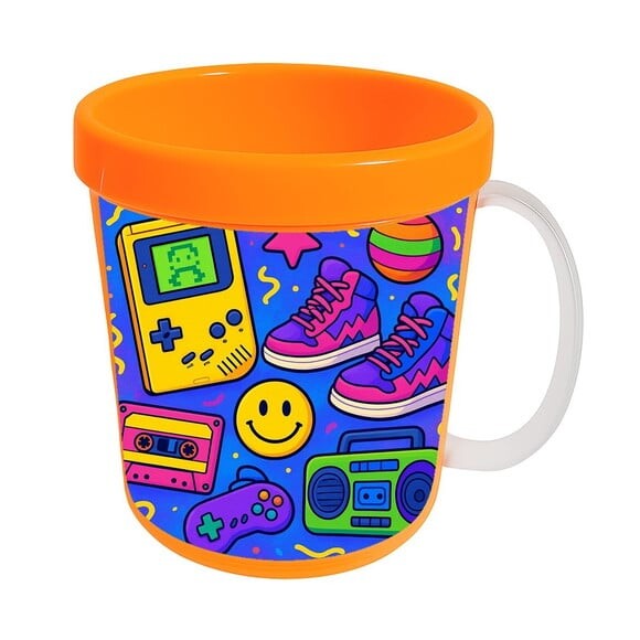 Caneca Acrílica Infantil Personalizada Festa Anos 90