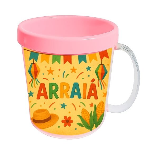 Caneca Acrílica Infantil Personalizada Festa Junina Arraiá