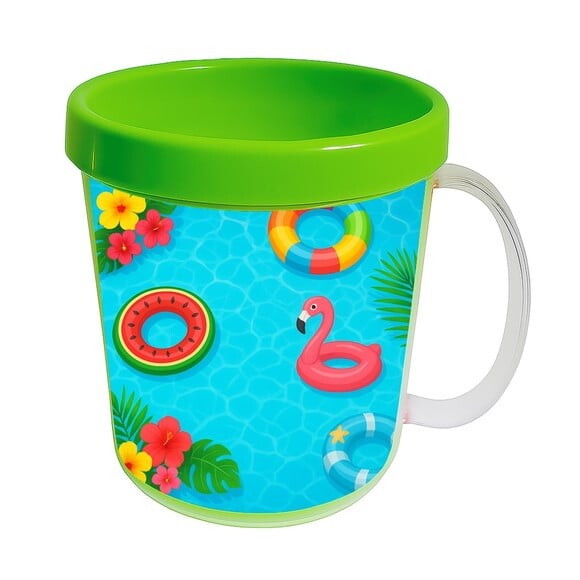 Caneca Acrílica Infantil Personalizada Festa na Piscina