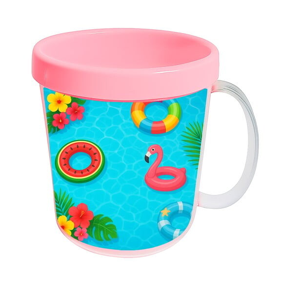 Caneca Acrílica Infantil Personalizada Festa na Piscina