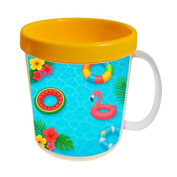 Caneca Acrílica Infantil Personalizada Festa na Piscina