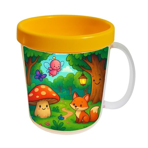 Caneca Acrílica Infantil Personalizada Floresta Encantada