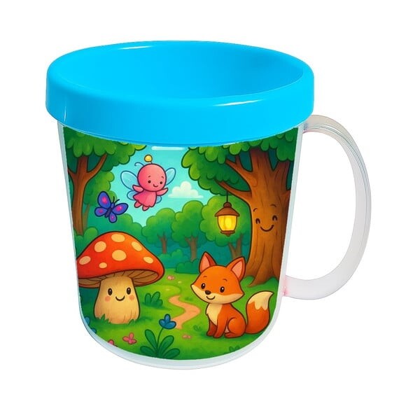 Caneca Acrílica Infantil Personalizada Floresta Encantada