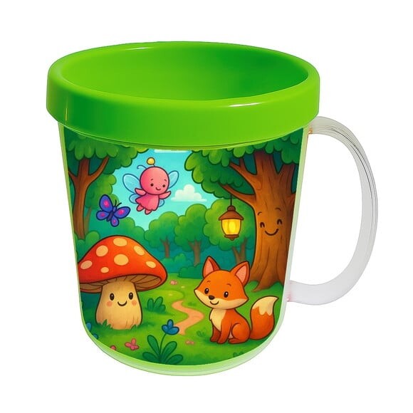 Caneca Acrílica Infantil Personalizada Floresta Encantada