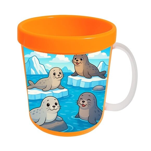 Caneca Acrílica Infantil Personalizada Focas