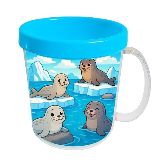 Caneca Acrílica Infantil Personalizada Focas
