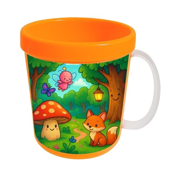 Caneca Acrílica Infantil Personalizada Floresta Encantada