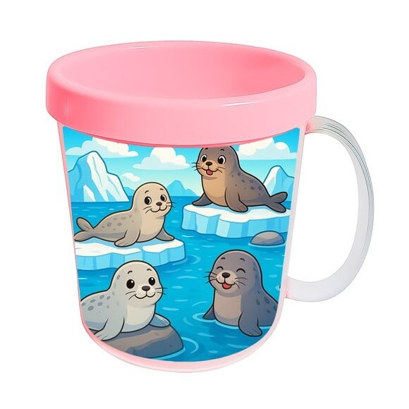 Caneca Acrílica Infantil Personalizada Focas