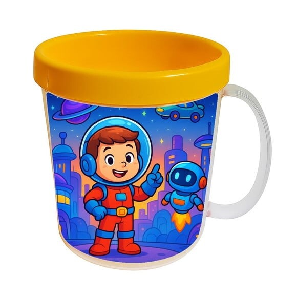 Caneca Acrílica Infantil Personalizada Futurismo Infantil