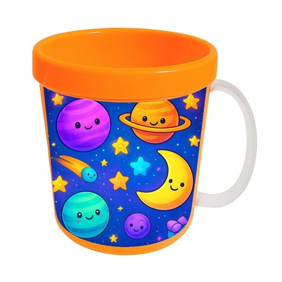Caneca Acrílica Infantil Personalizada Galáxia Encantada