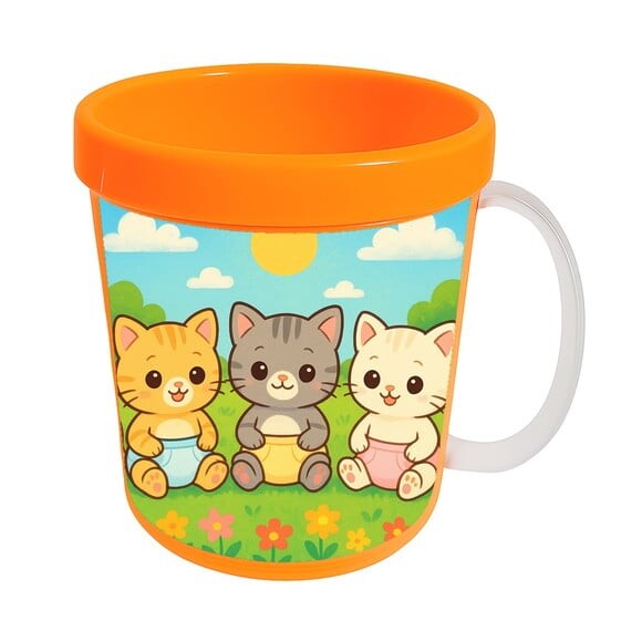 Caneca Acrílica Infantil Personalizada Gatinhos Baby