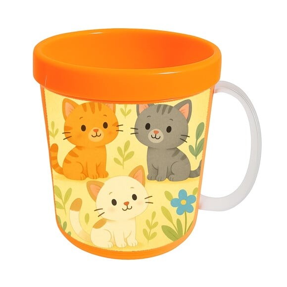Caneca Acrílica Infantil Personalizada Gatinhos