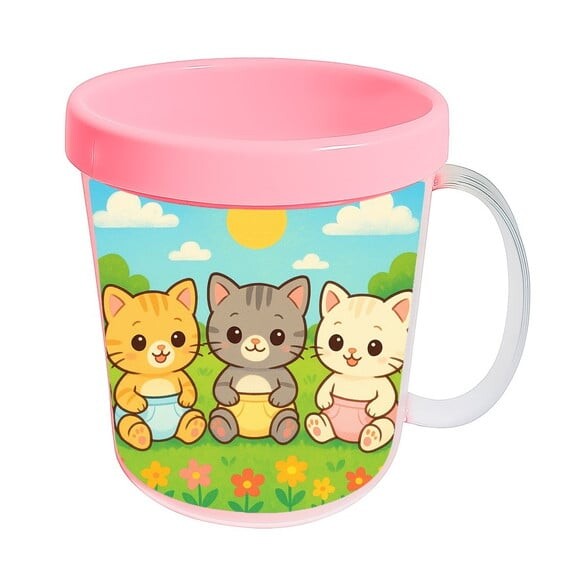 Caneca Acrílica Infantil Personalizada Gatinhos Baby