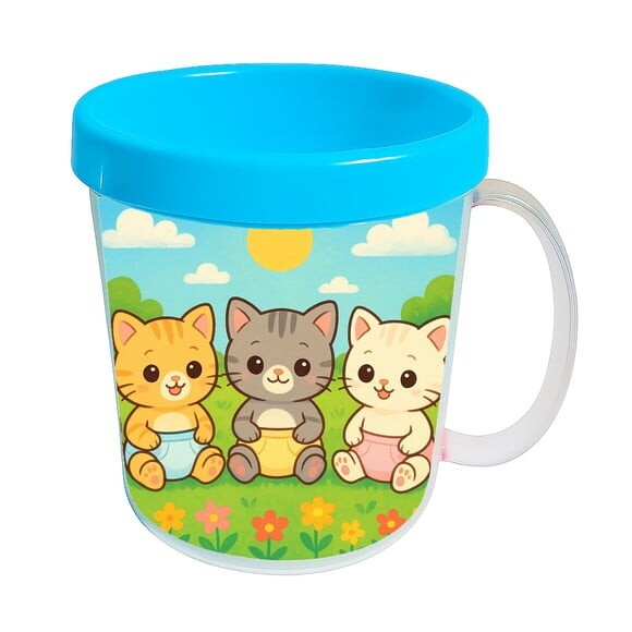 Caneca Acrílica Infantil Personalizada Gatinhos Baby