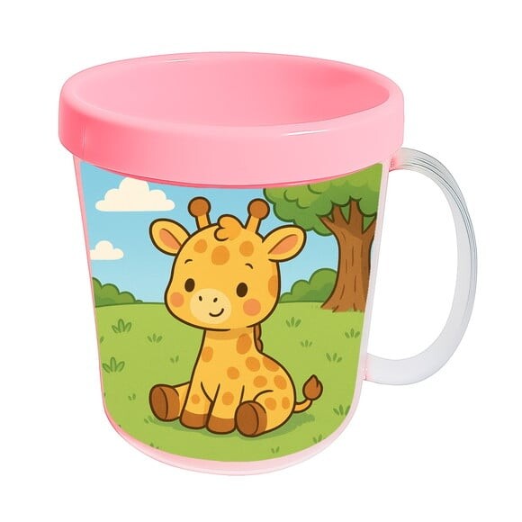 Caneca Acrílica Infantil Personalizada Girafinha Baby