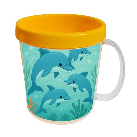 Caneca Acrílica Infantil Personalizada Golfinhos