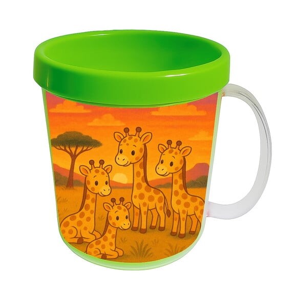 Caneca Acrílica Infantil Personalizada Girafinhas