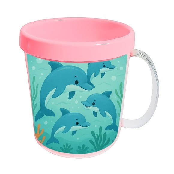 Caneca Acrílica Infantil Personalizada Golfinhos