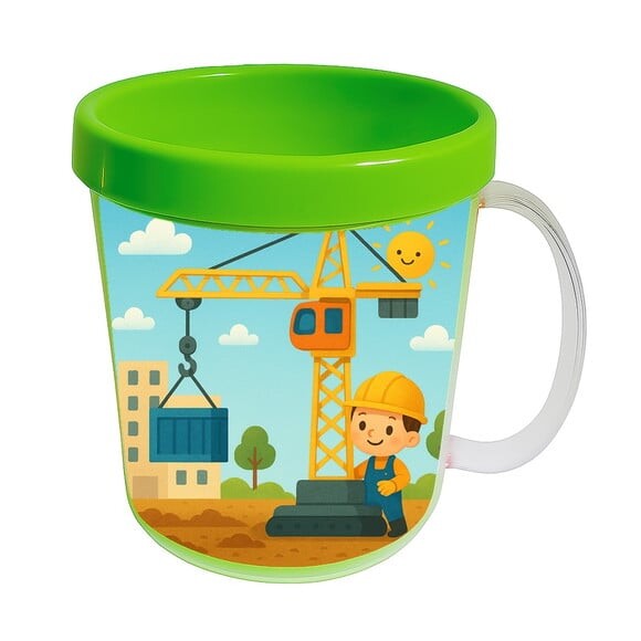 Caneca Acrílica Infantil Personalizada Grua