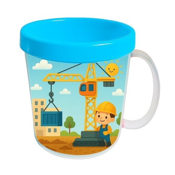 Caneca Acrílica Infantil Personalizada Grua
