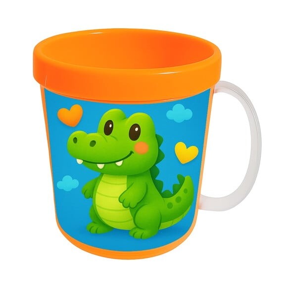 Caneca Acrílica Infantil Personalizada Jacaré Baby