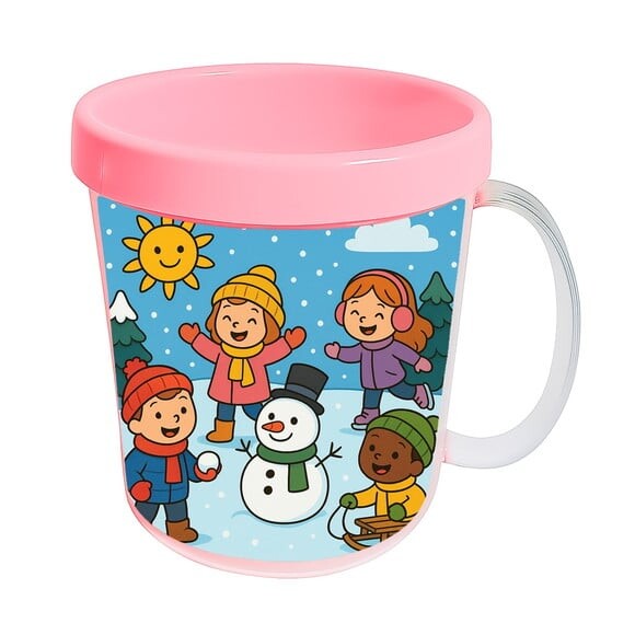 Caneca Acrílica Infantil Personalizada Inverno Divertido