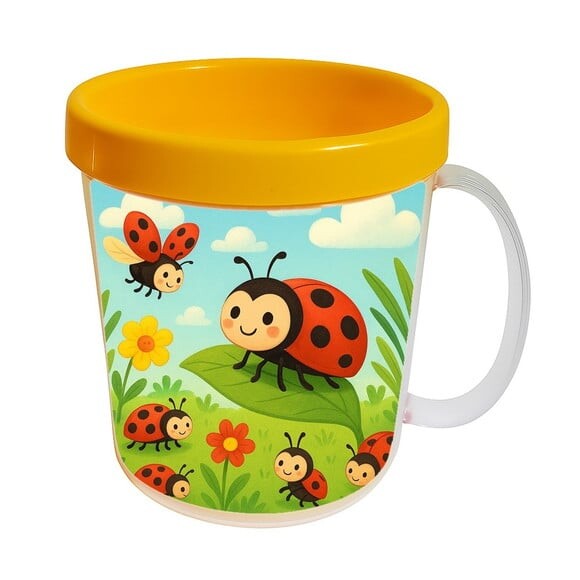 Caneca Acrílica Infantil Personalizada Joaninhas