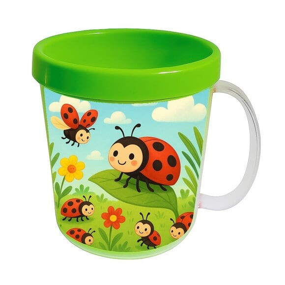 Caneca Acrílica Infantil Personalizada Joaninhas